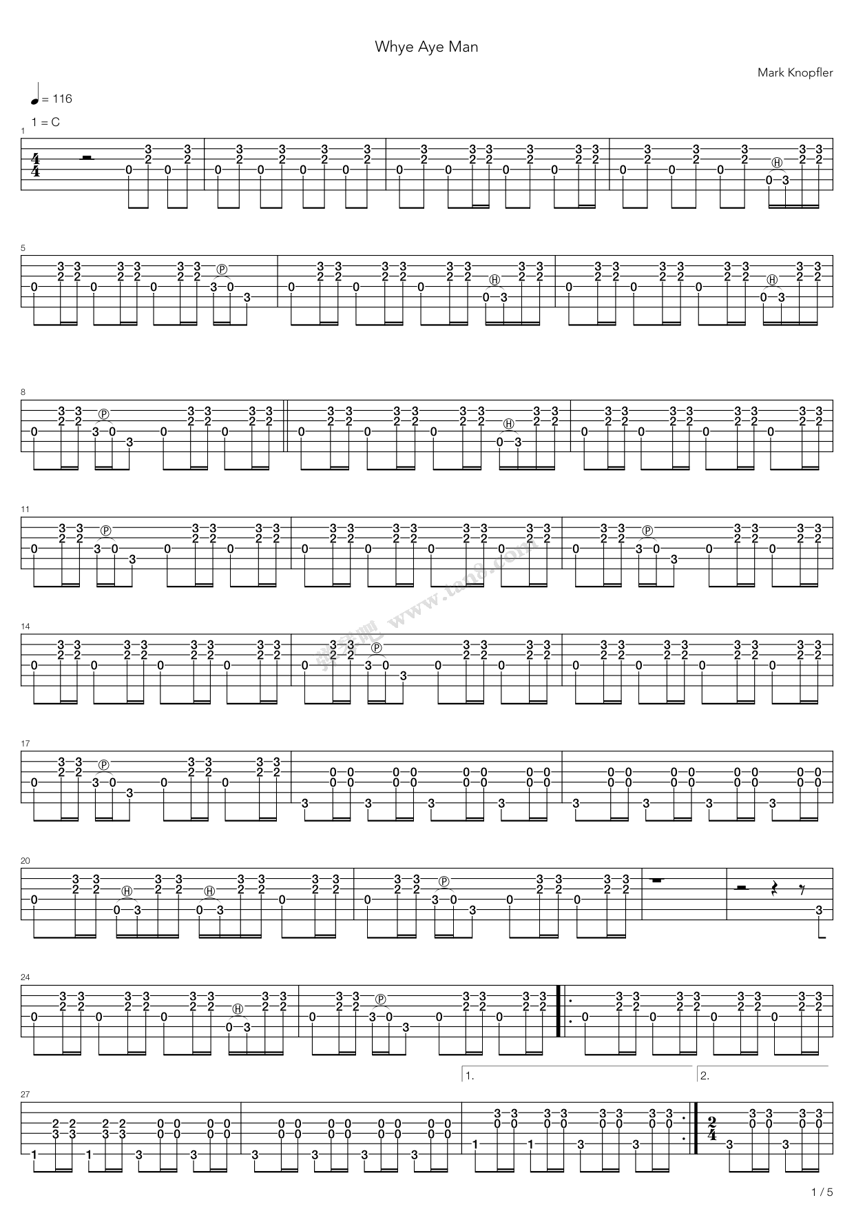 《Why Aye Man》吉他谱-C大调音乐网