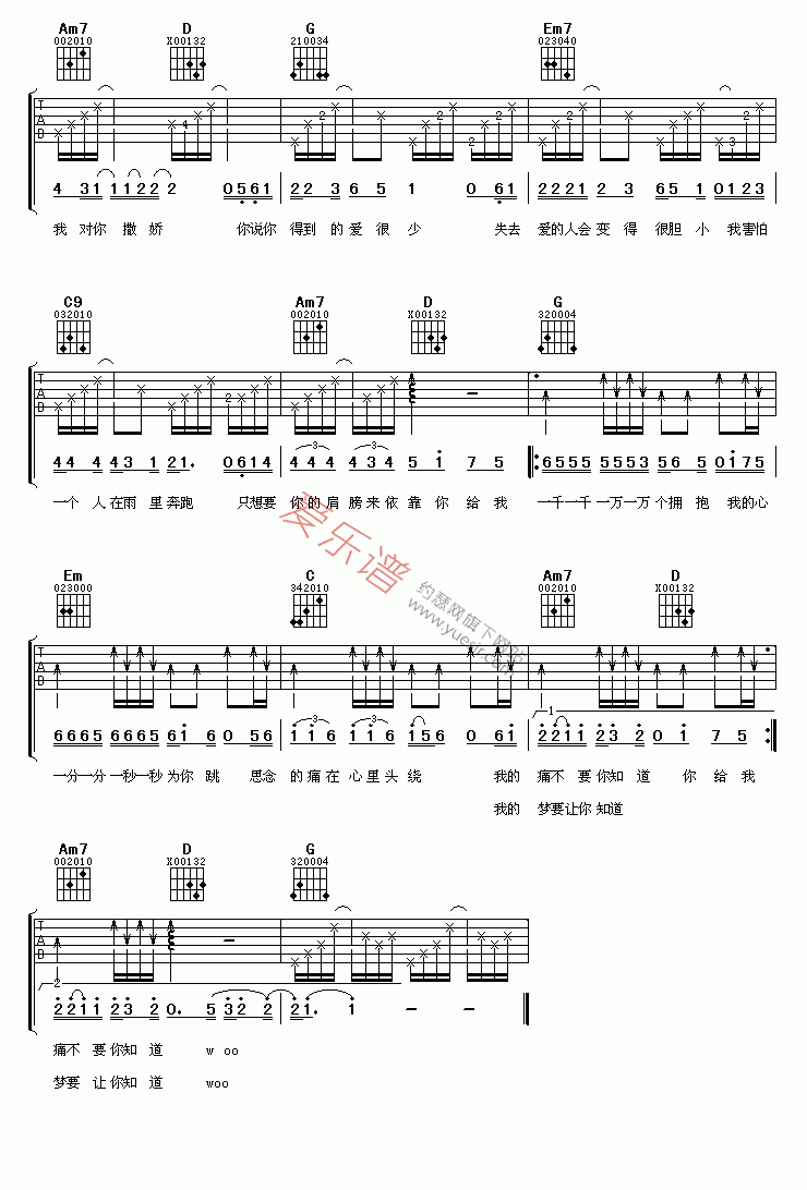 《温碧霞《一千万个拥抱》》吉他谱-C大调音乐网