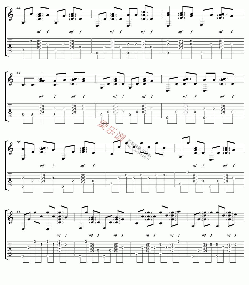 《郑成河《With or Without You》》吉他谱-C大调音乐网