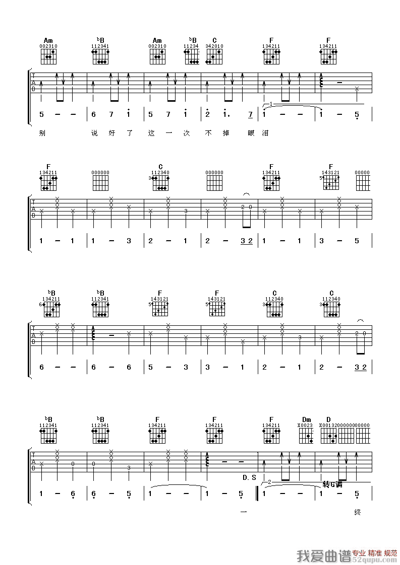 《小虎队《放心去飞》吉他谱/六线谱》吉他谱-C大调音乐网