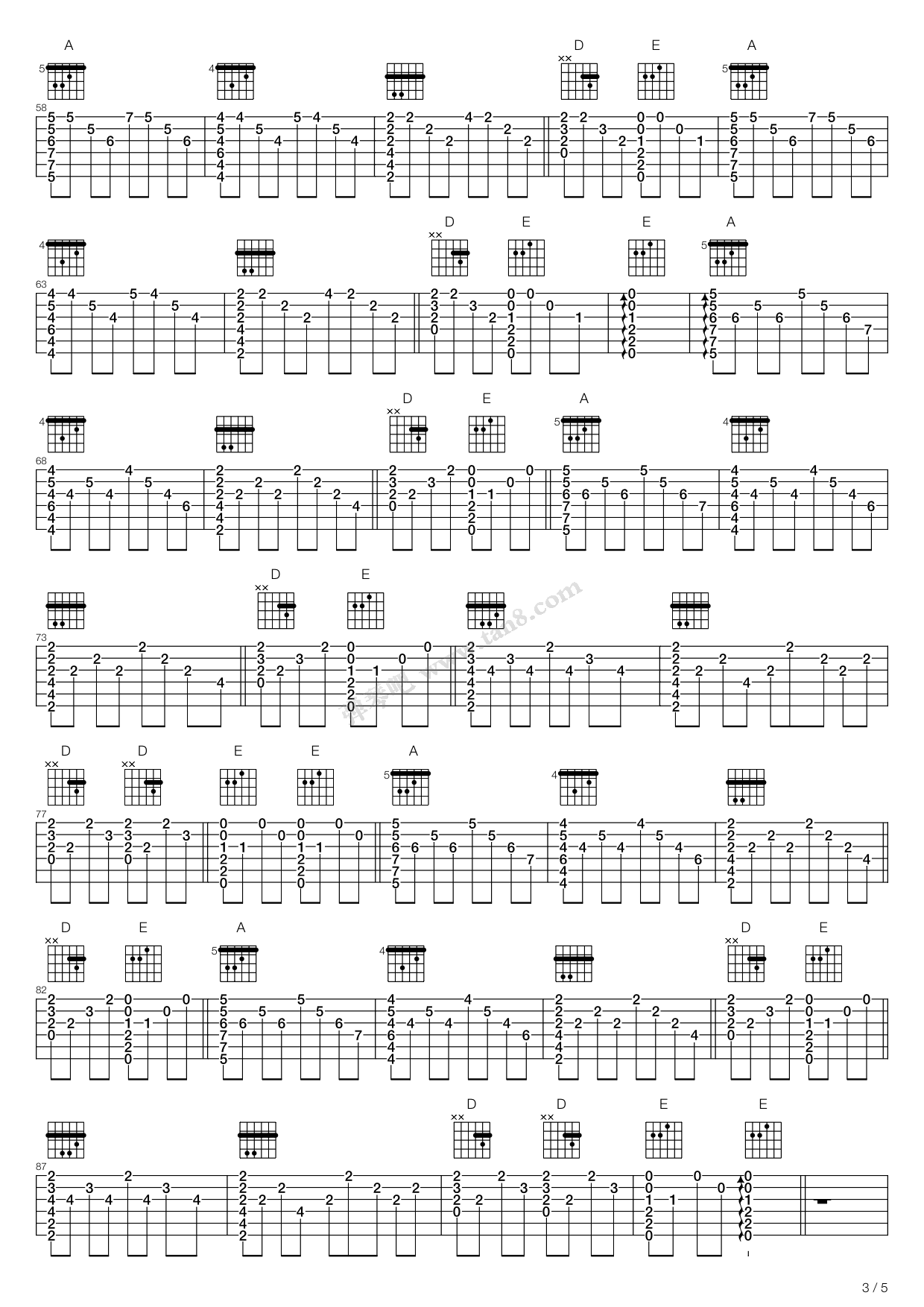 《永不结束》吉他谱-C大调音乐网