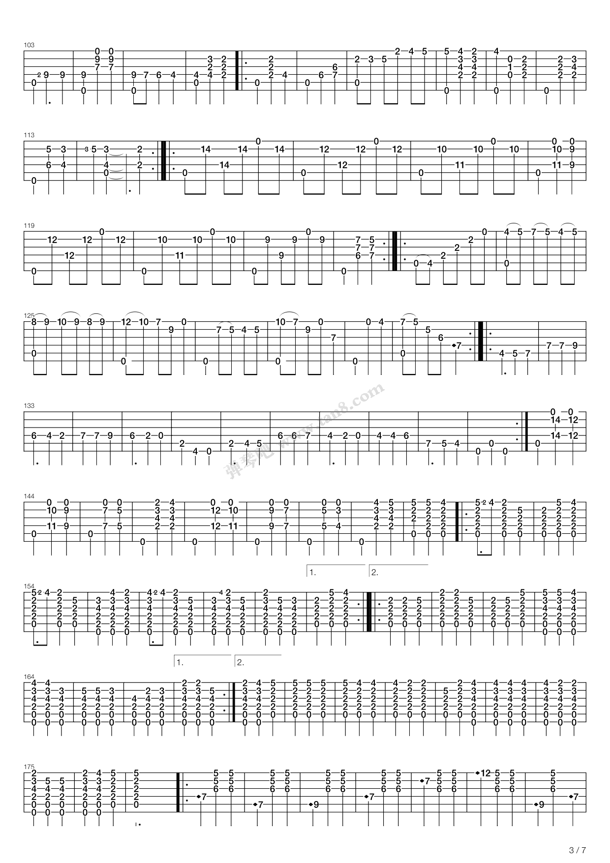 《大霍塔舞曲》吉他谱-C大调音乐网