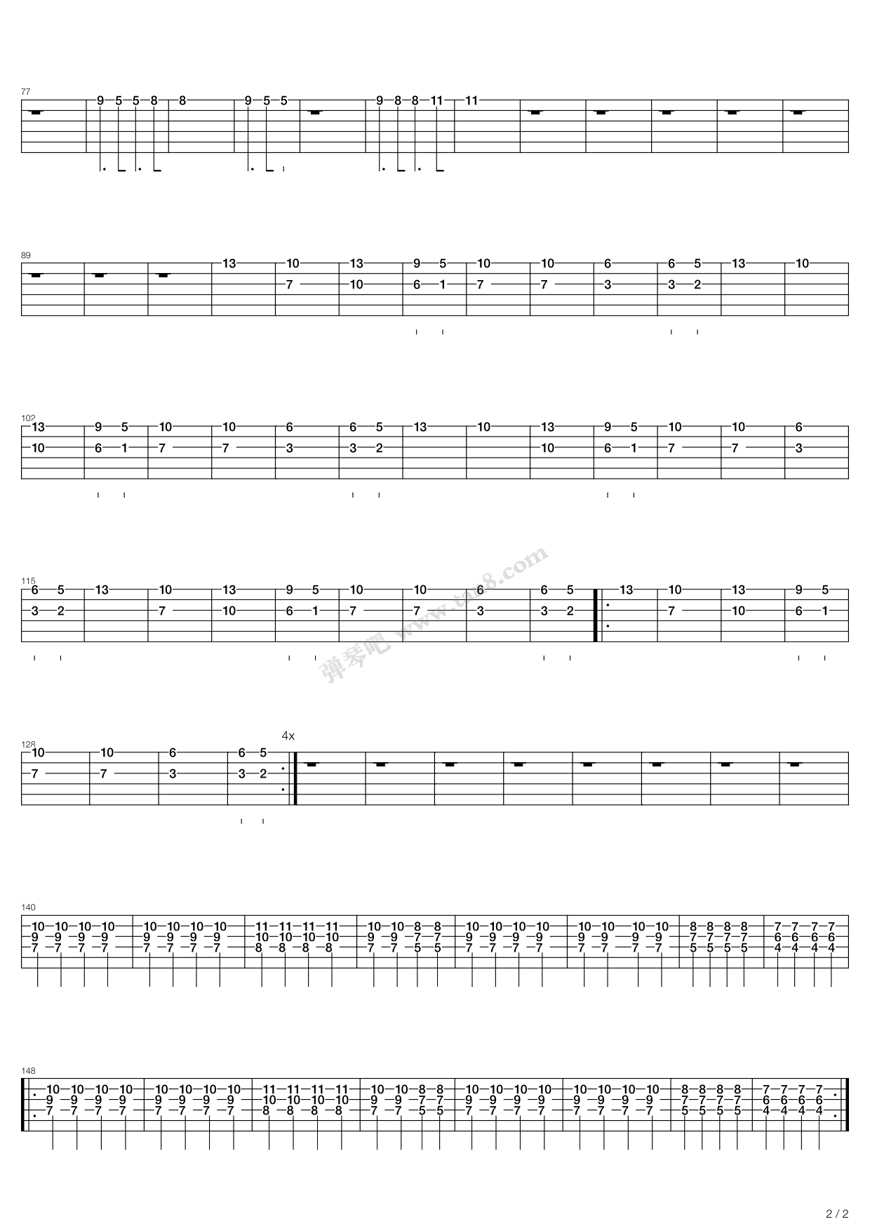 《From The Cradle To Enslave》吉他谱-C大调音乐网