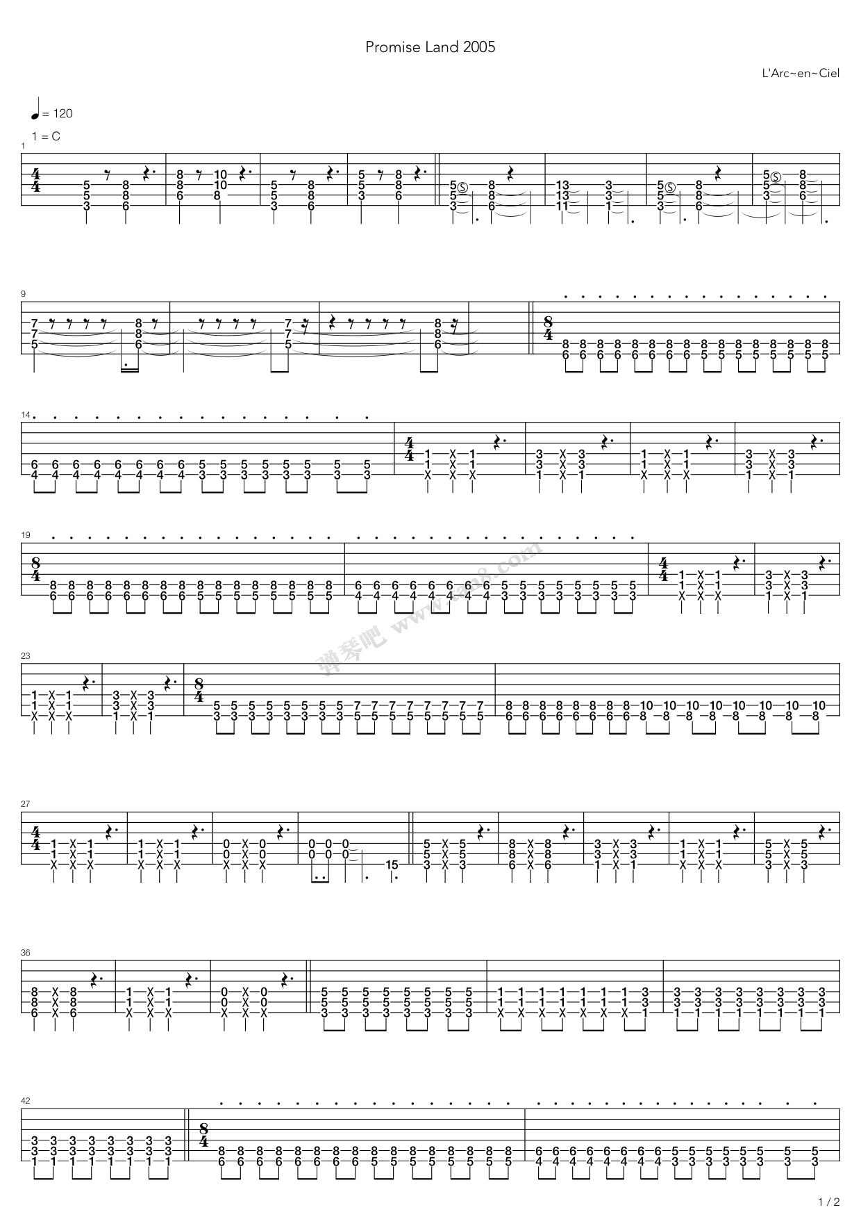 《Promised Land (2005)》吉他谱-C大调音乐网