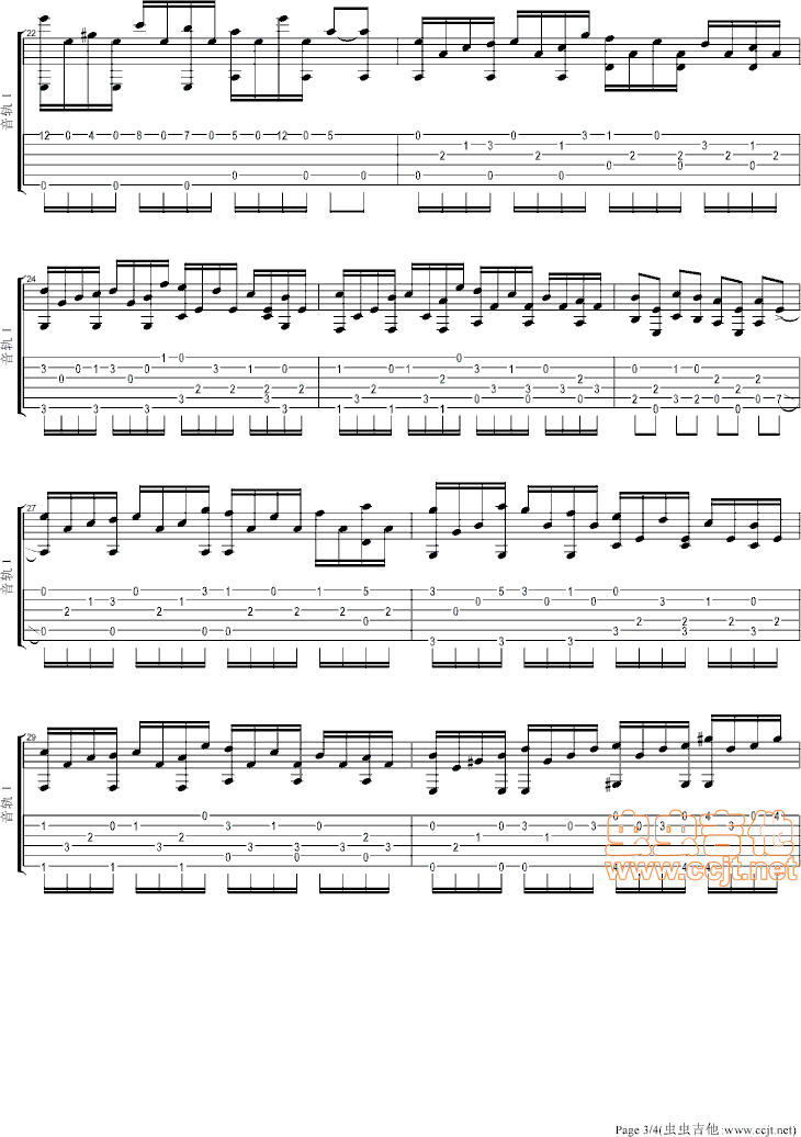 《克罗地亚狂想曲》吉他谱-C大调音乐网