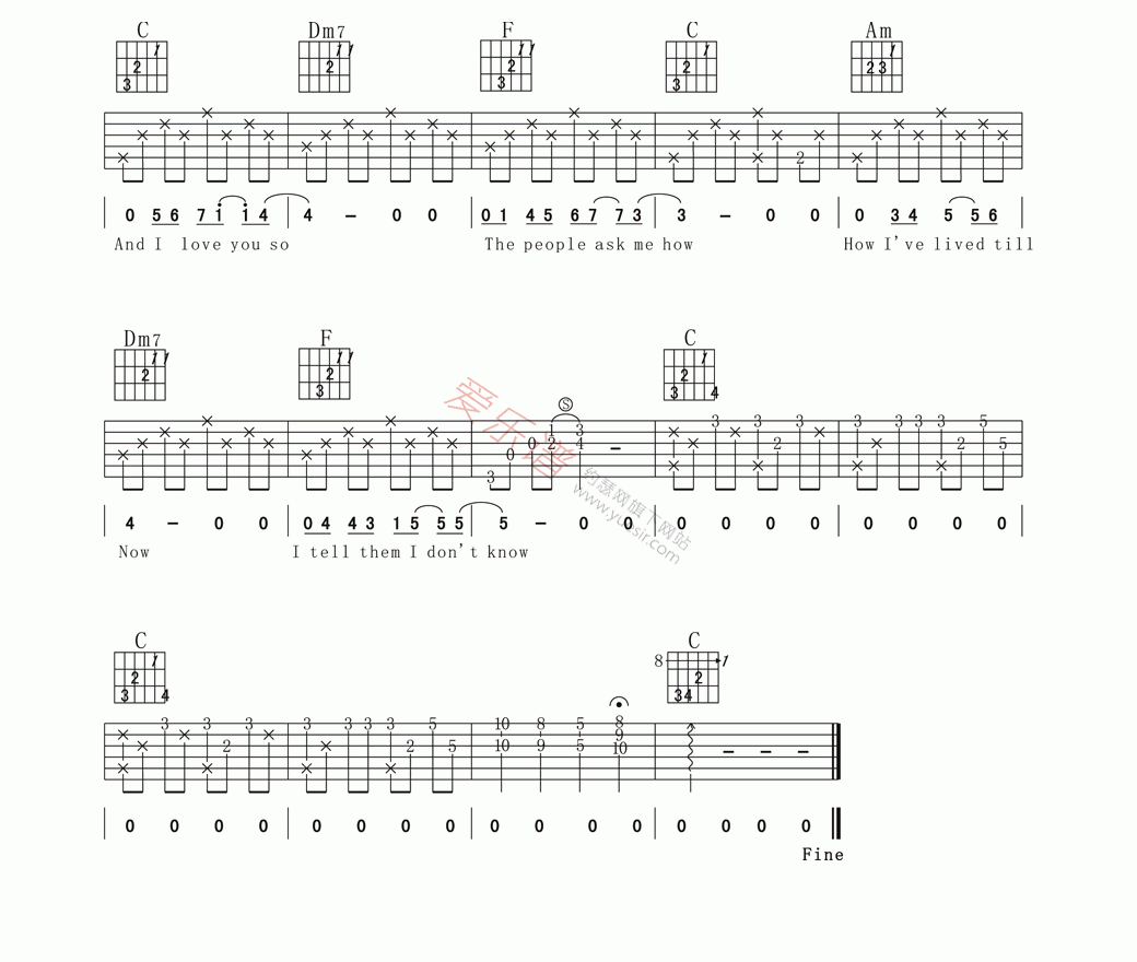 《Don Mclean《And I Love You So》》吉他谱-C大调音乐网