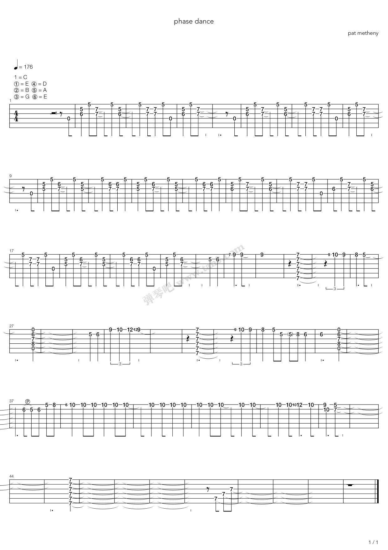 《Phase Dance》吉他谱-C大调音乐网