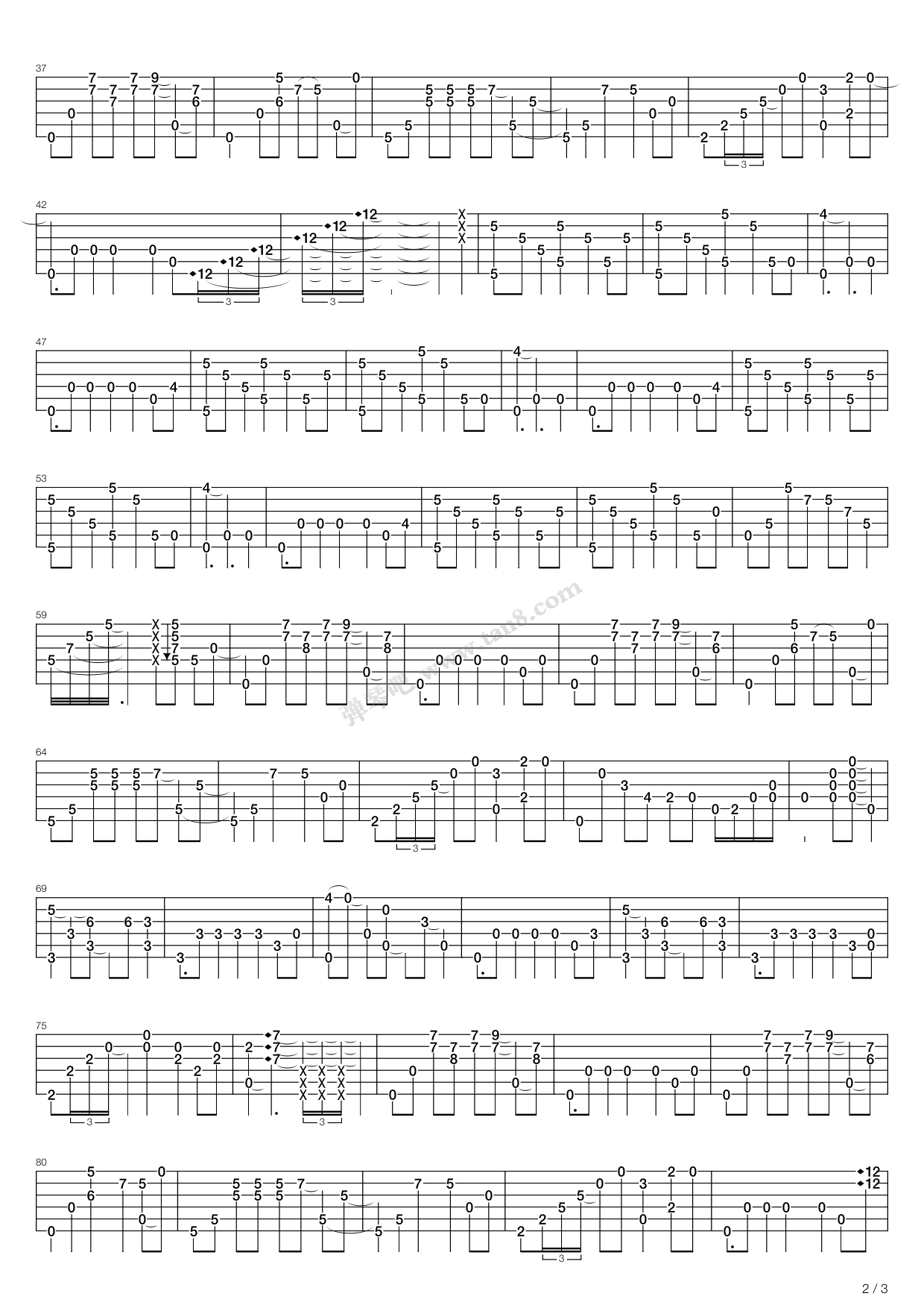 《Chotto Tropical》吉他谱-C大调音乐网