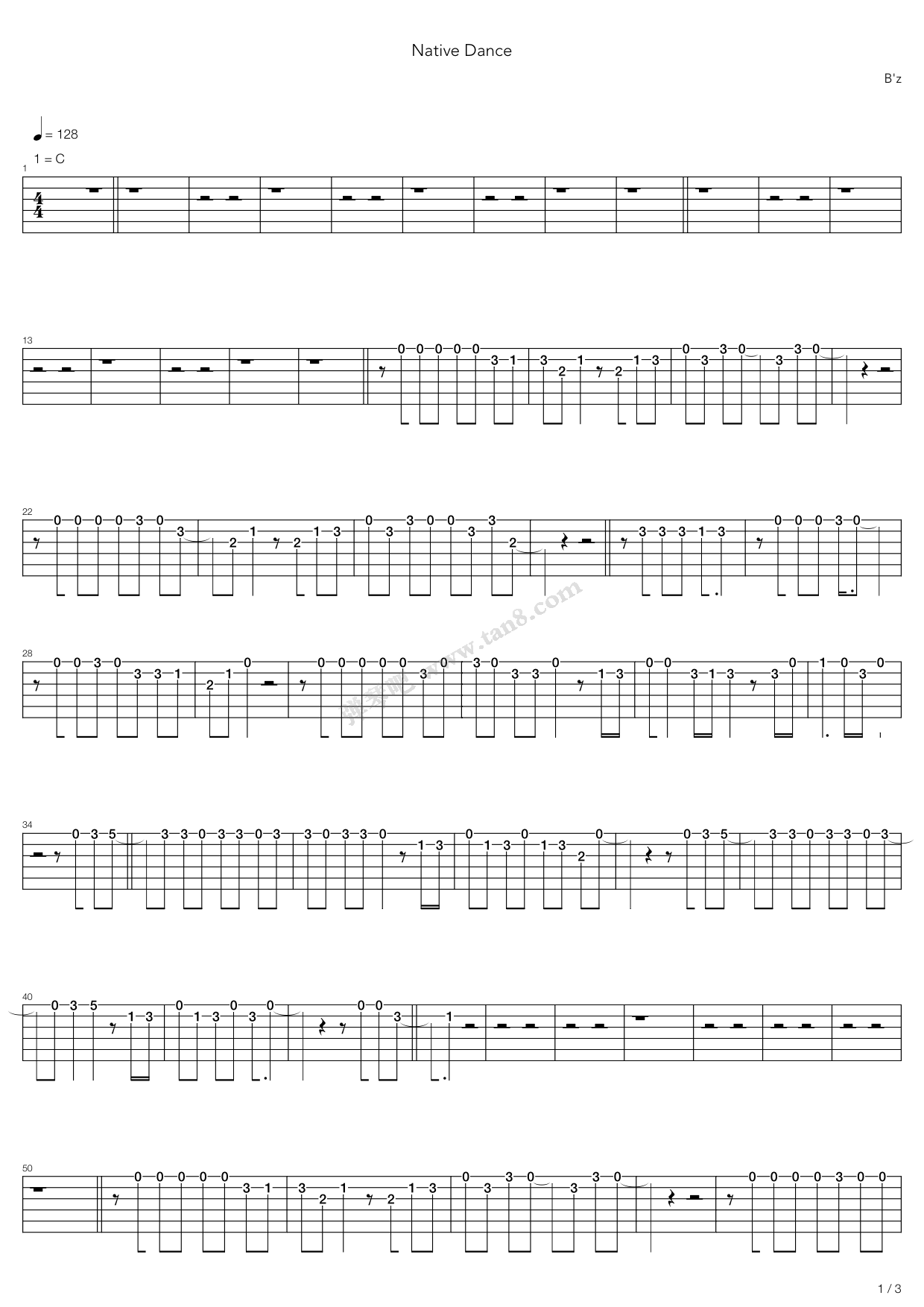 《Native Dance》吉他谱-C大调音乐网