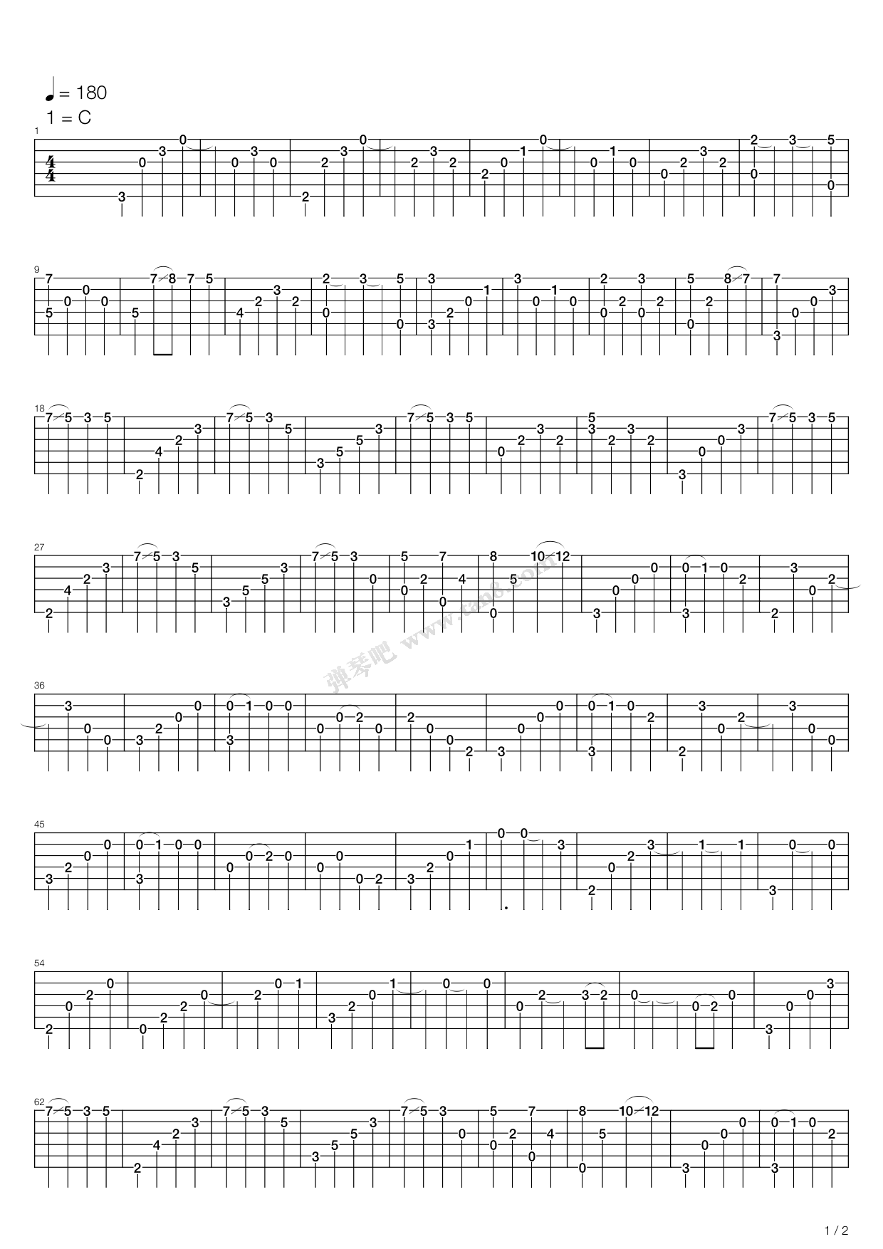 《Wonderful Tonight》吉他谱-C大调音乐网