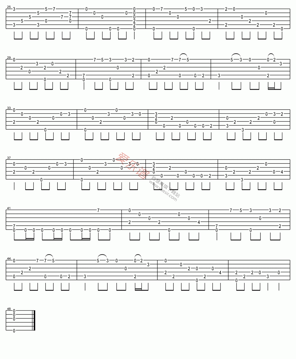 《罗文、甄妮《铁血丹心(指弹版)》》吉他谱-C大调音乐网