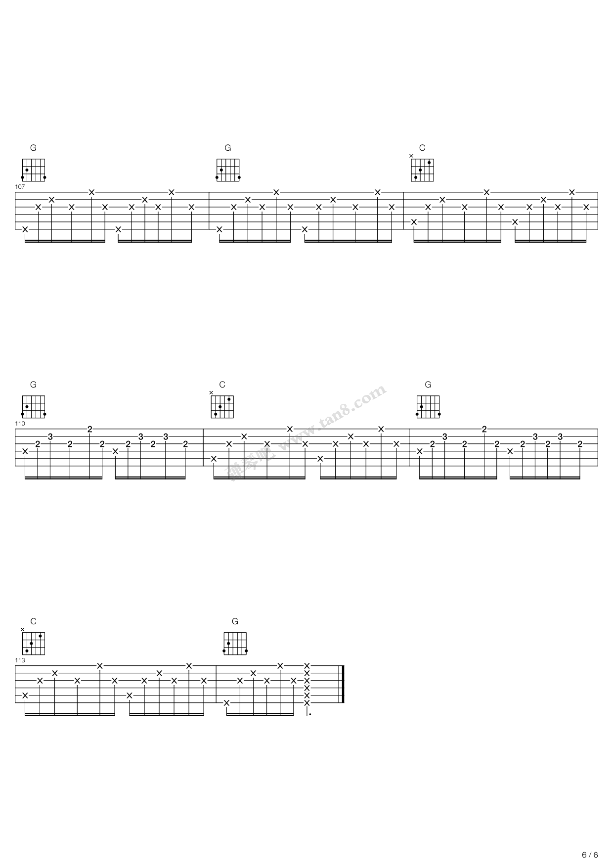 《光阴的故事》吉他谱-C大调音乐网