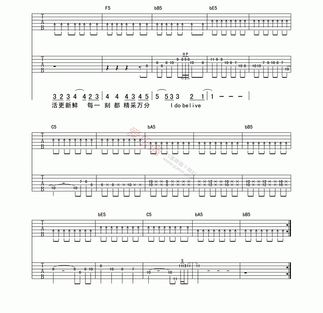《杨培安《我相信》》吉他谱-C大调音乐网