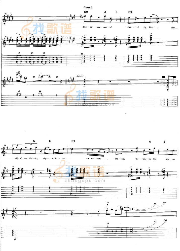 《Life In The Fast Lane - 原版扫描吉他谱》吉他谱-C大调音乐网