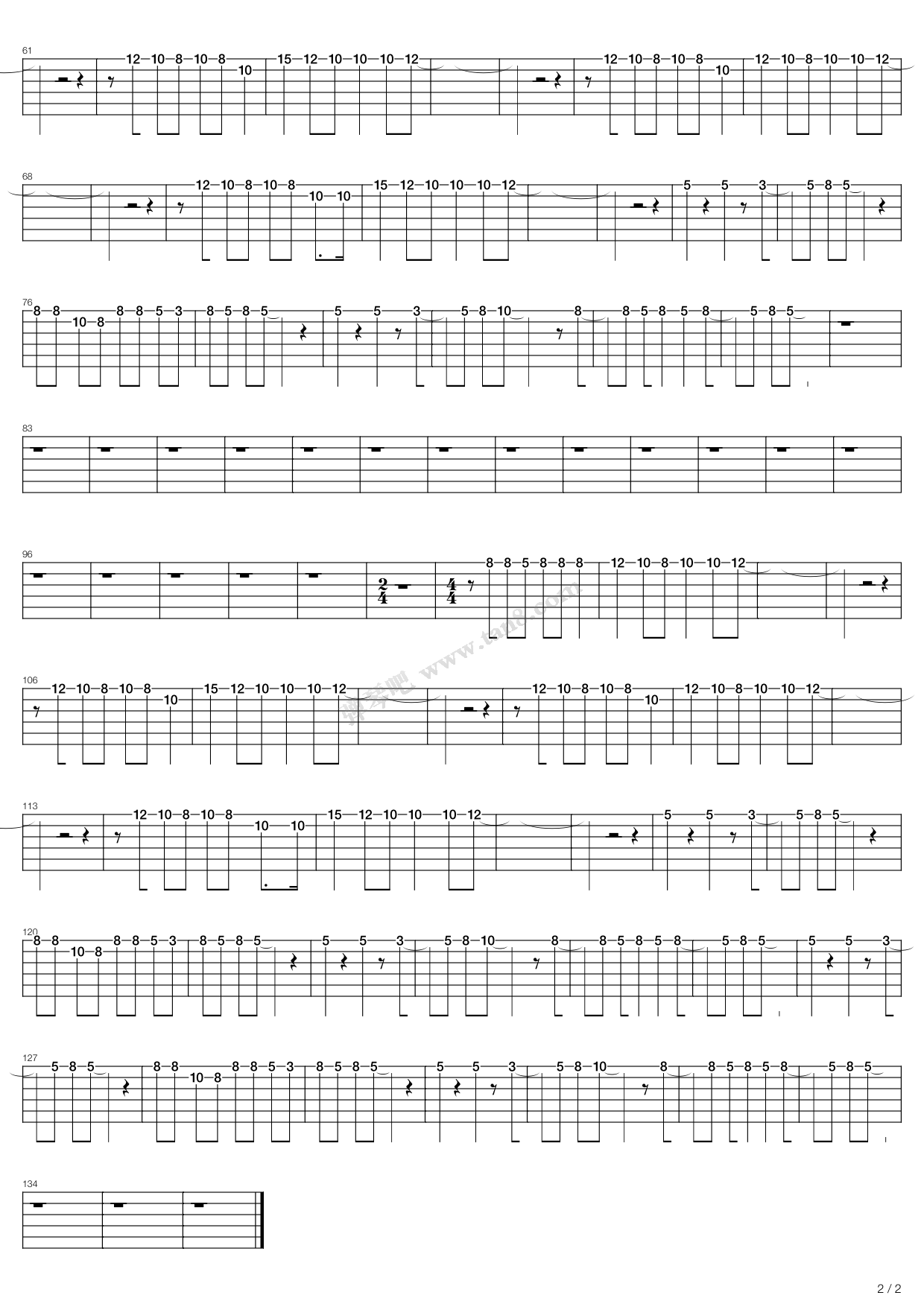 《体会》吉他谱-C大调音乐网