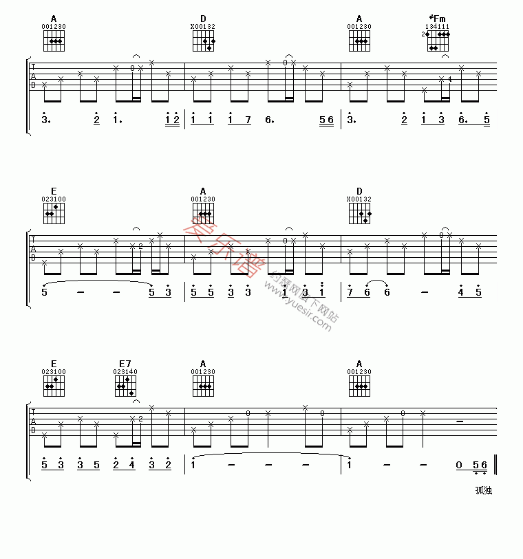 《凤飞飞《掌声响起》》吉他谱-C大调音乐网