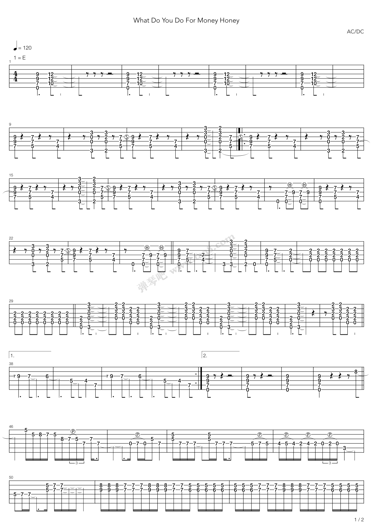 《What Do You Do For Money Honey》吉他谱-C大调音乐网