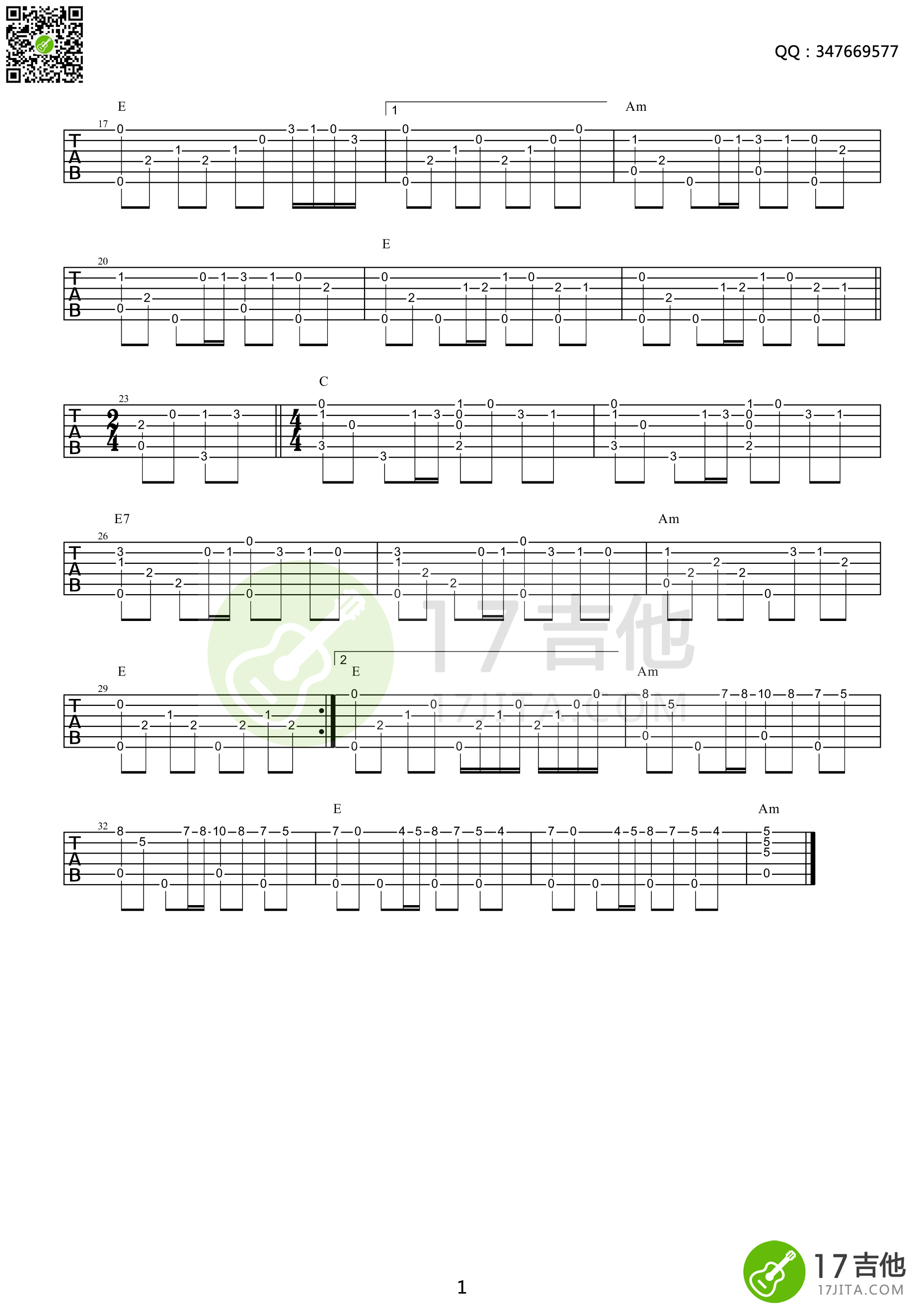 《《秋日私语》吉他谱 理查德·克莱德曼》吉他谱-C大调音乐网