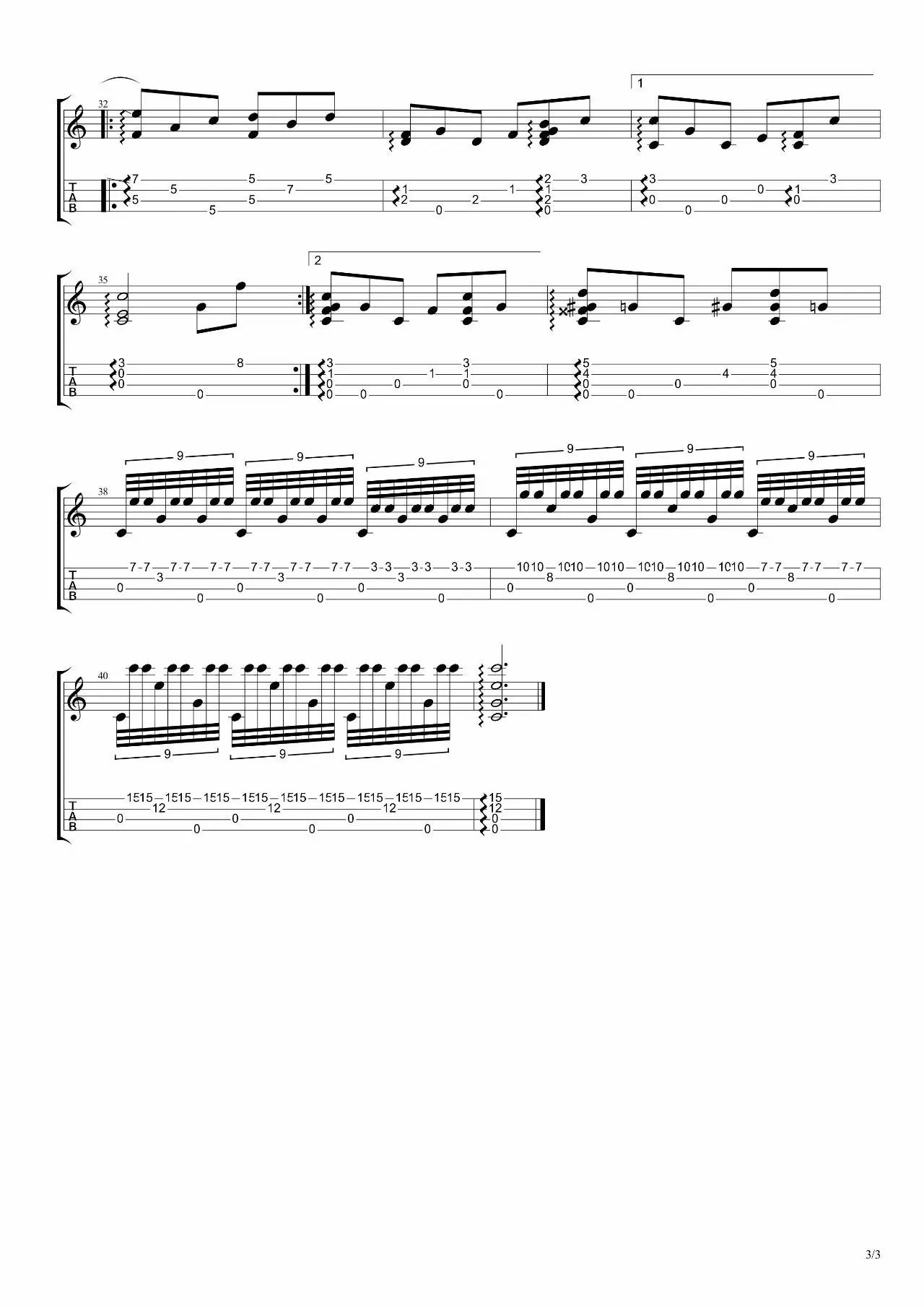 安静治愈的 Akaka Falls - ukulele指弹谱-C大调音乐网