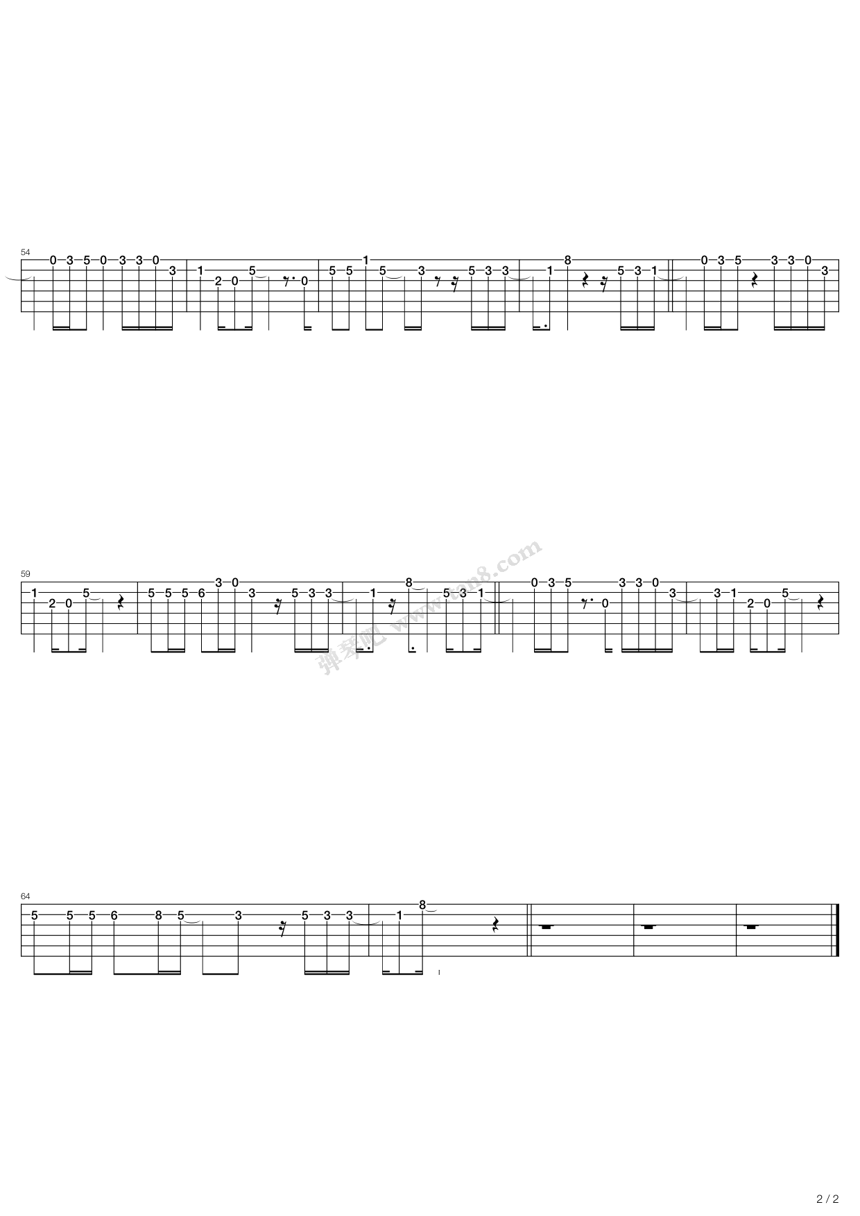 《Let It Be》吉他谱-C大调音乐网