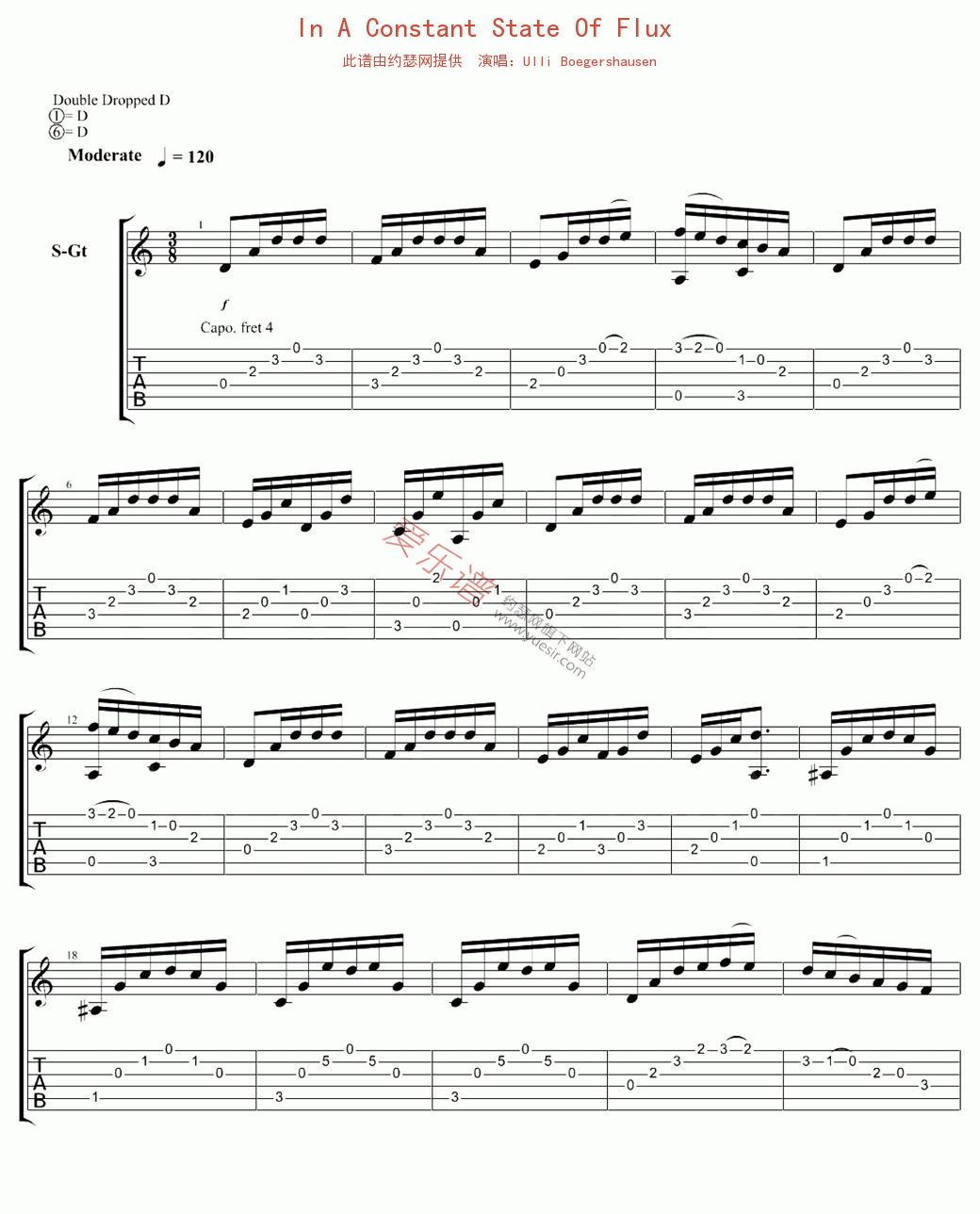 《Ulli Boegershausen《In A Constant State Of Flux》 吉他》吉他谱-C大调音乐网