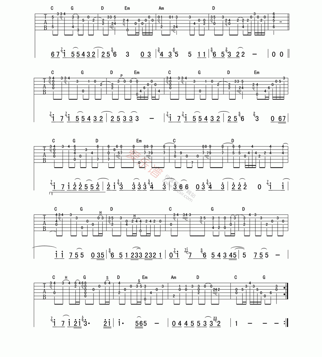 《《人质》》吉他谱-C大调音乐网