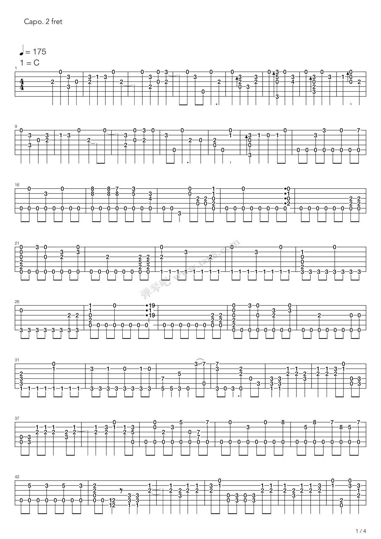 《钢之炼金术师fa - ed シド(噓)》吉他谱-C大调音乐网