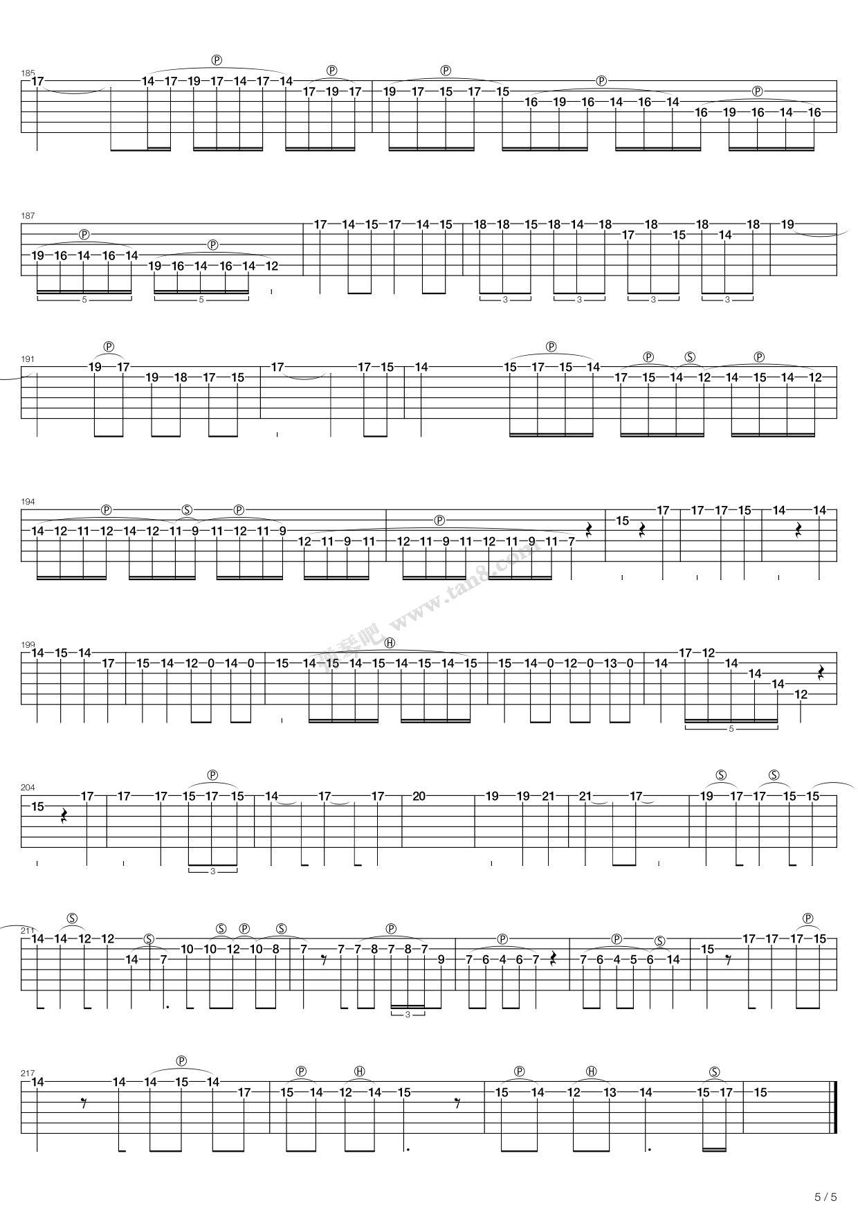 《Canon Rock(Gp4)》吉他谱-C大调音乐网