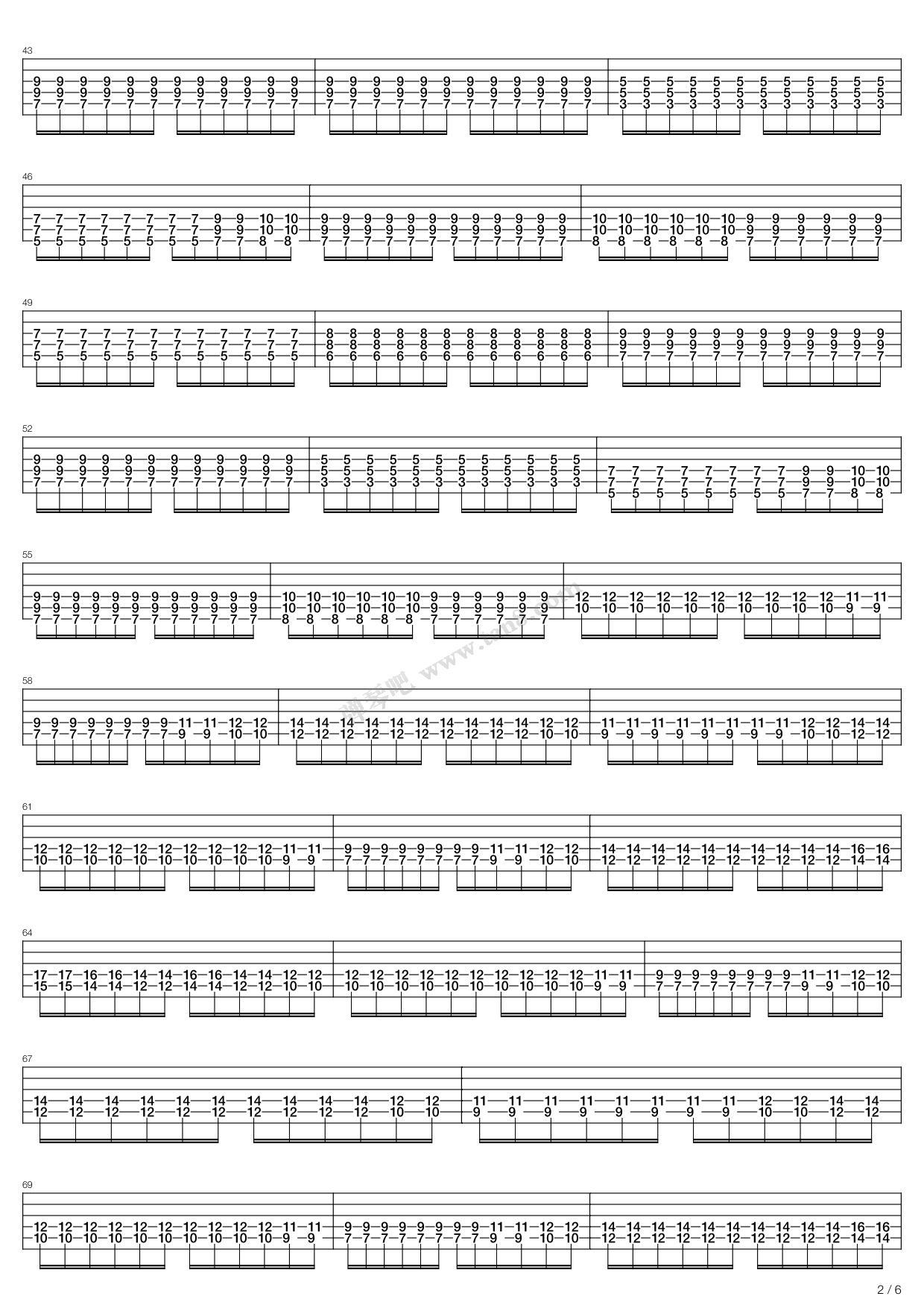 《Nr Sjelen Hentes Til Helvete》吉他谱-C大调音乐网