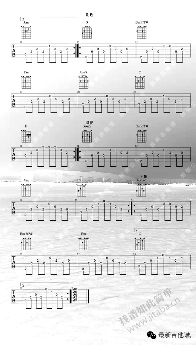 理想三旬吉他谱_陈鸿宇_原版吉他谱(图片谱)-C大调音乐网