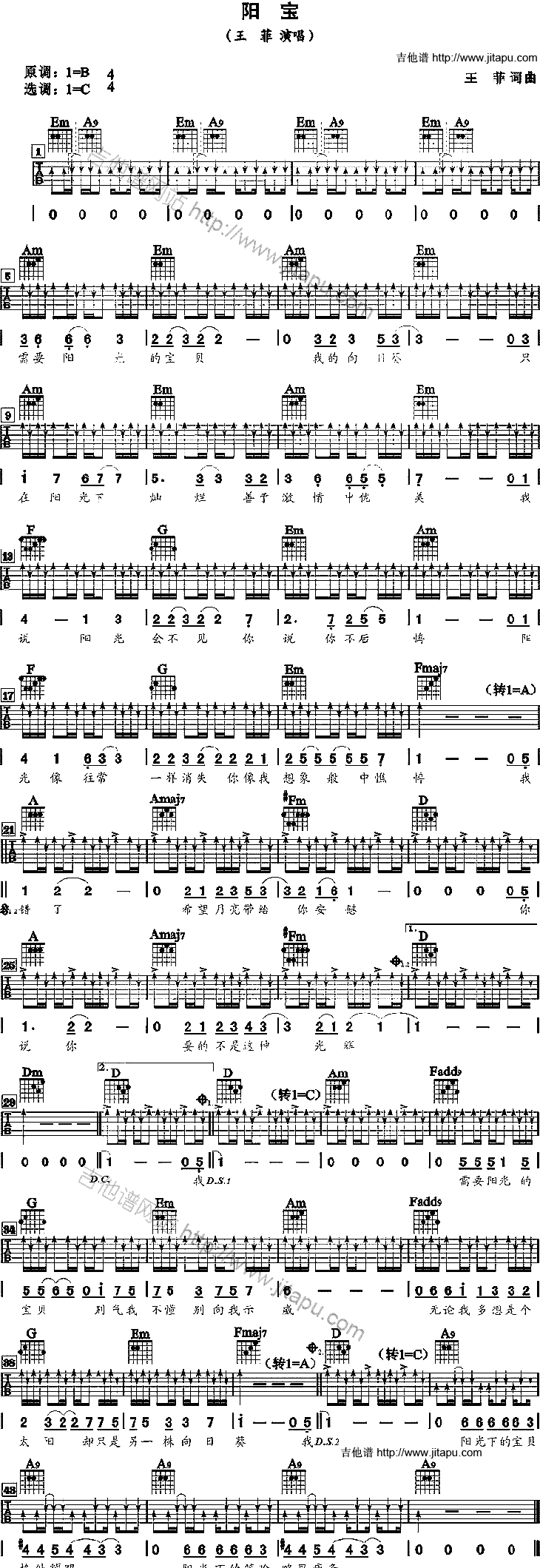 阳宝-C大调音乐网