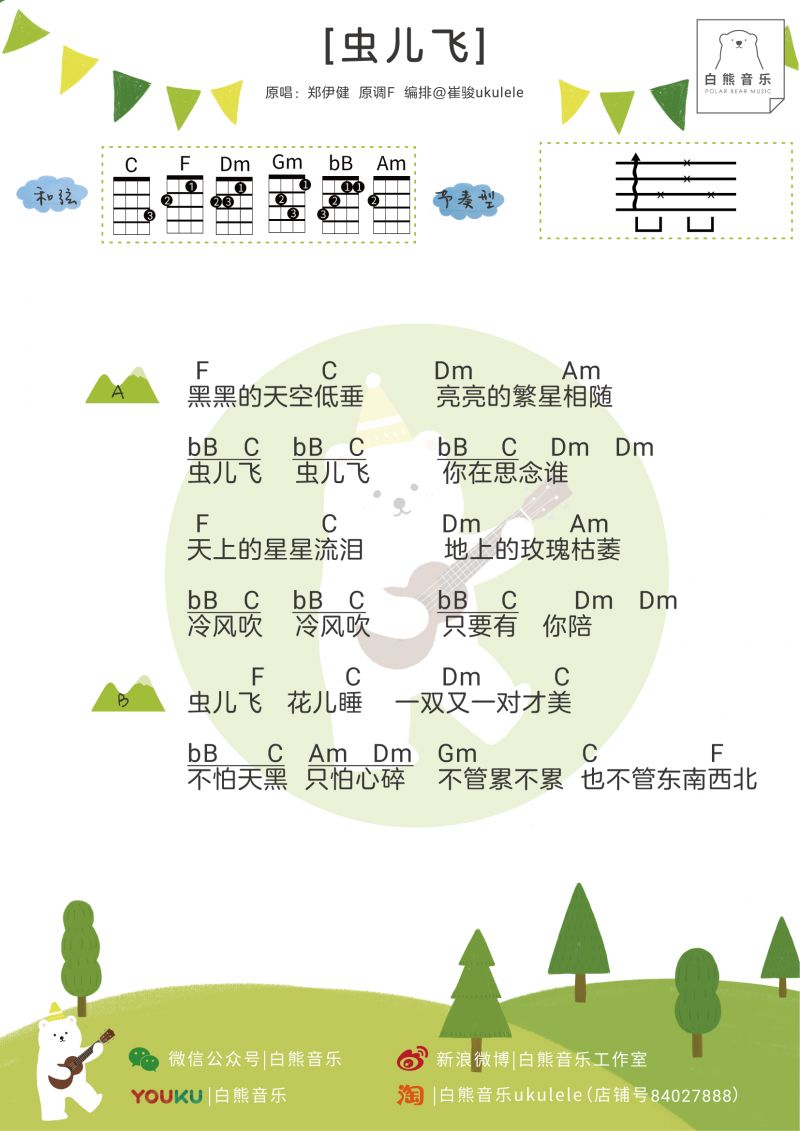 第十八课 Ukulele零基础入门指弹系列教程 (白熊音乐)-C大调音乐网