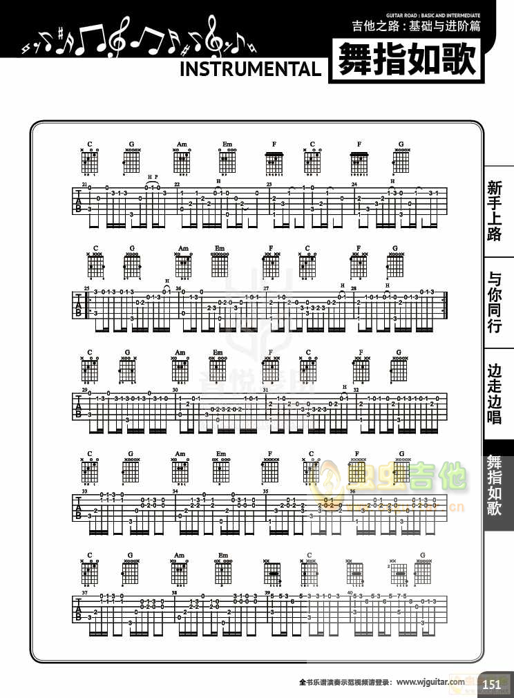 卡农-指弹完美版（王坚老师视频示范）【强烈推...-C大调音乐网