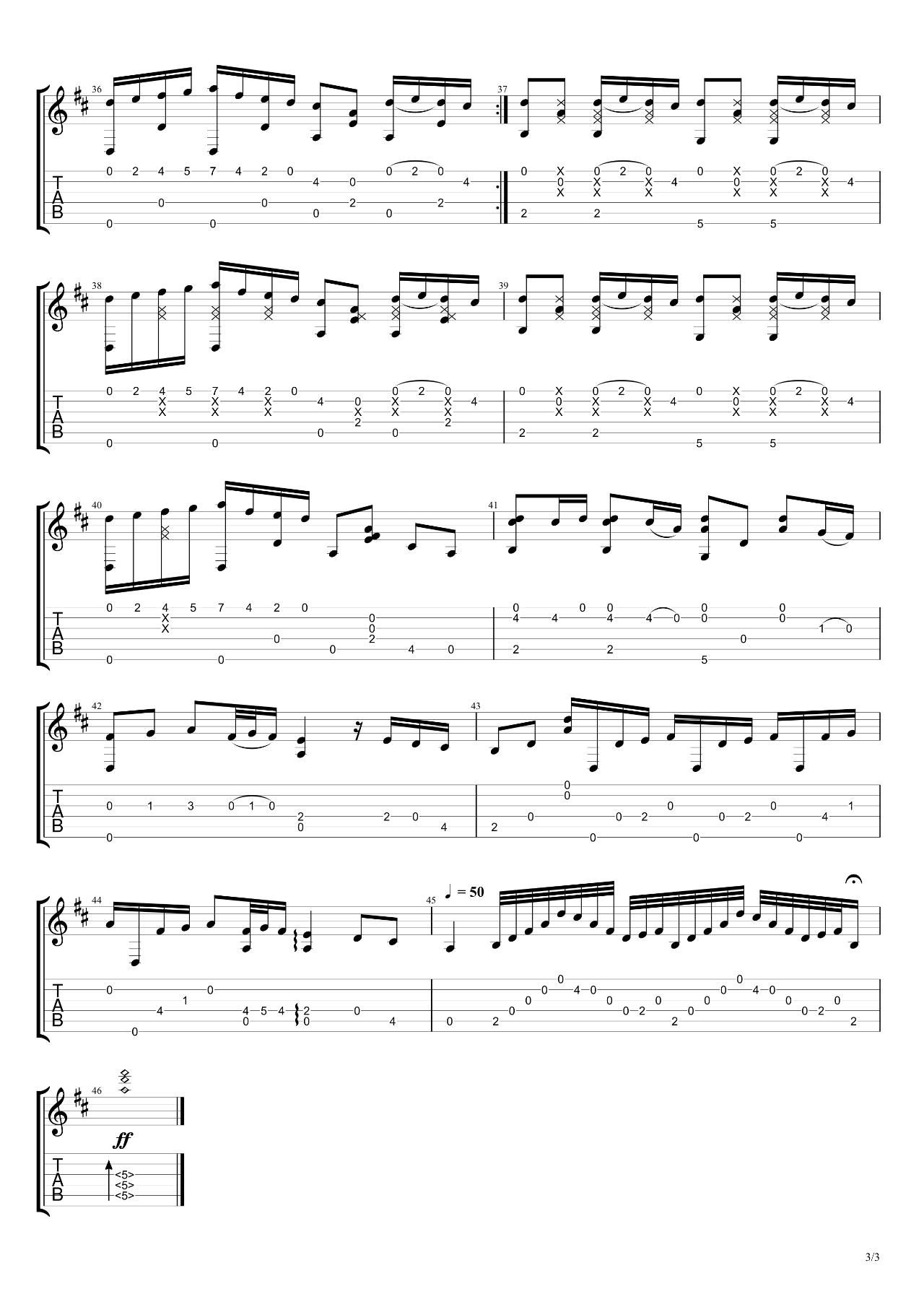 River flows in You指弹谱_俄罗斯大叔IGOR版本_吉他视频-C大调音乐网