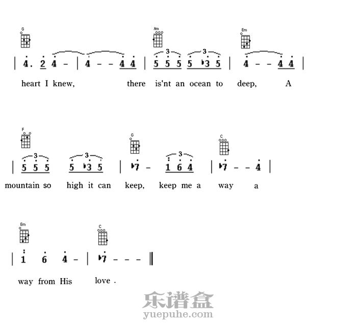 《i will follow him》 修女也疯狂主题曲 尤克里里谱-C大调音乐网