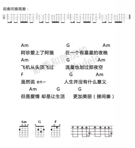 【刺客伍六七】插曲&尤克里里弹学-C大调音乐网