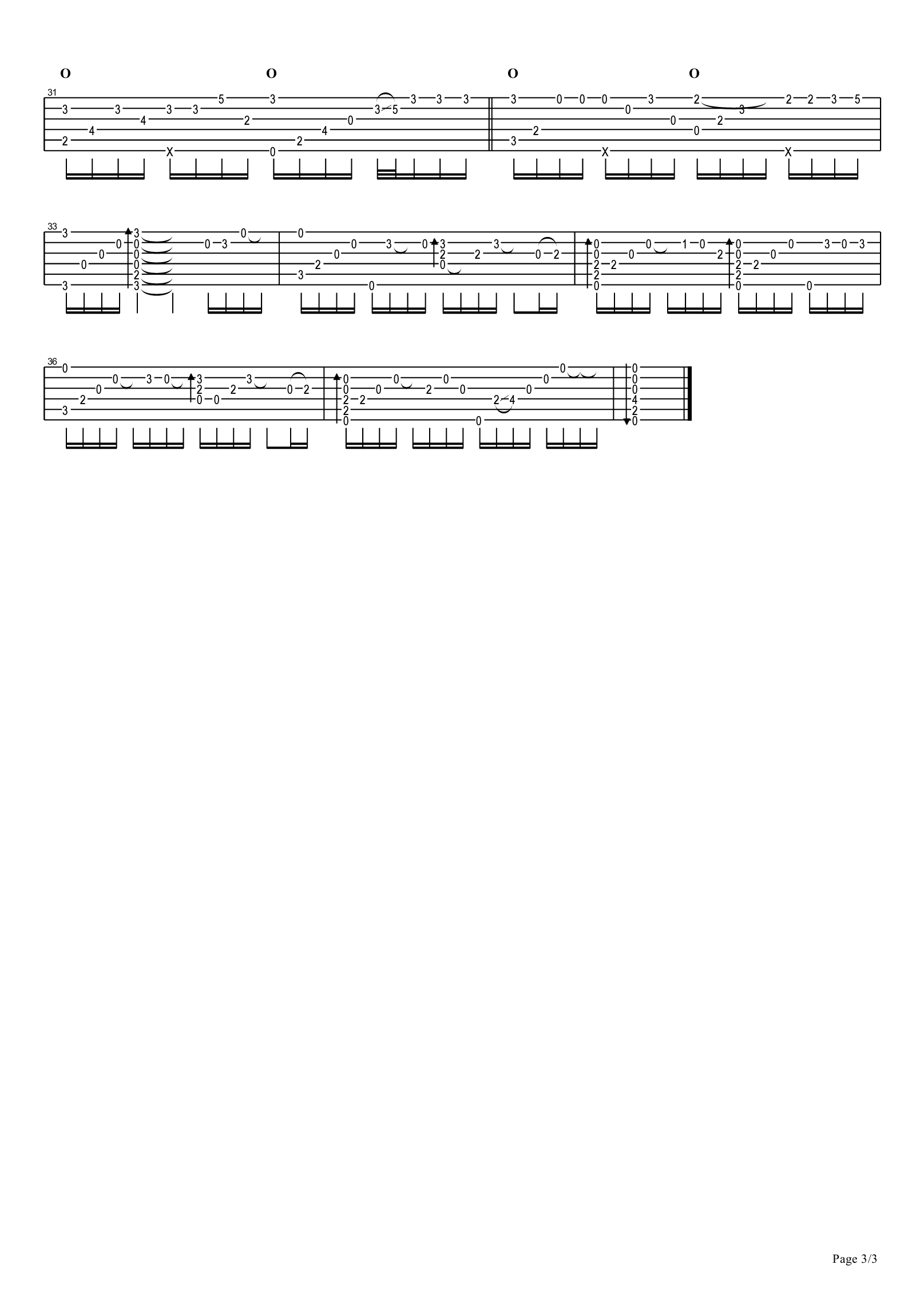 赵方婧《尽头》指弹谱_吉他独奏谱_抖音神曲-C大调音乐网