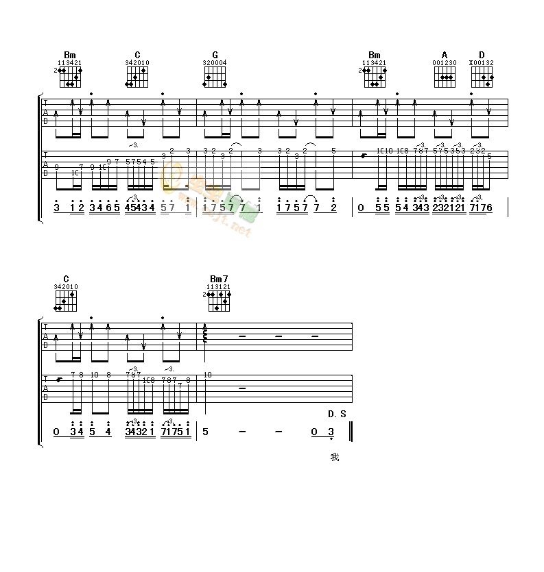 做你的爱人吉他谱_饶天亮_图片谱标准版-C大调音乐网