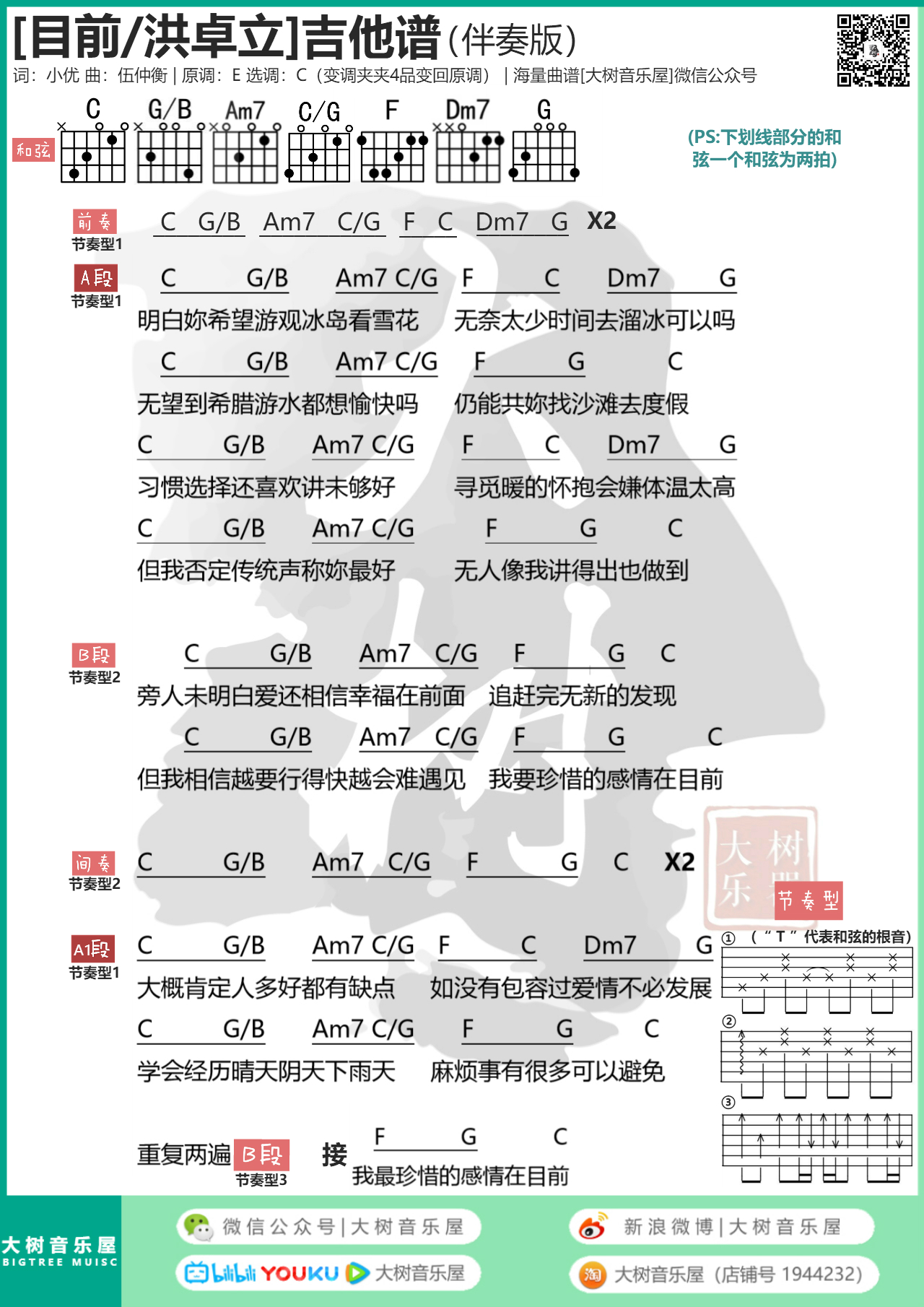 《目前》吉他谱-C大调音乐网