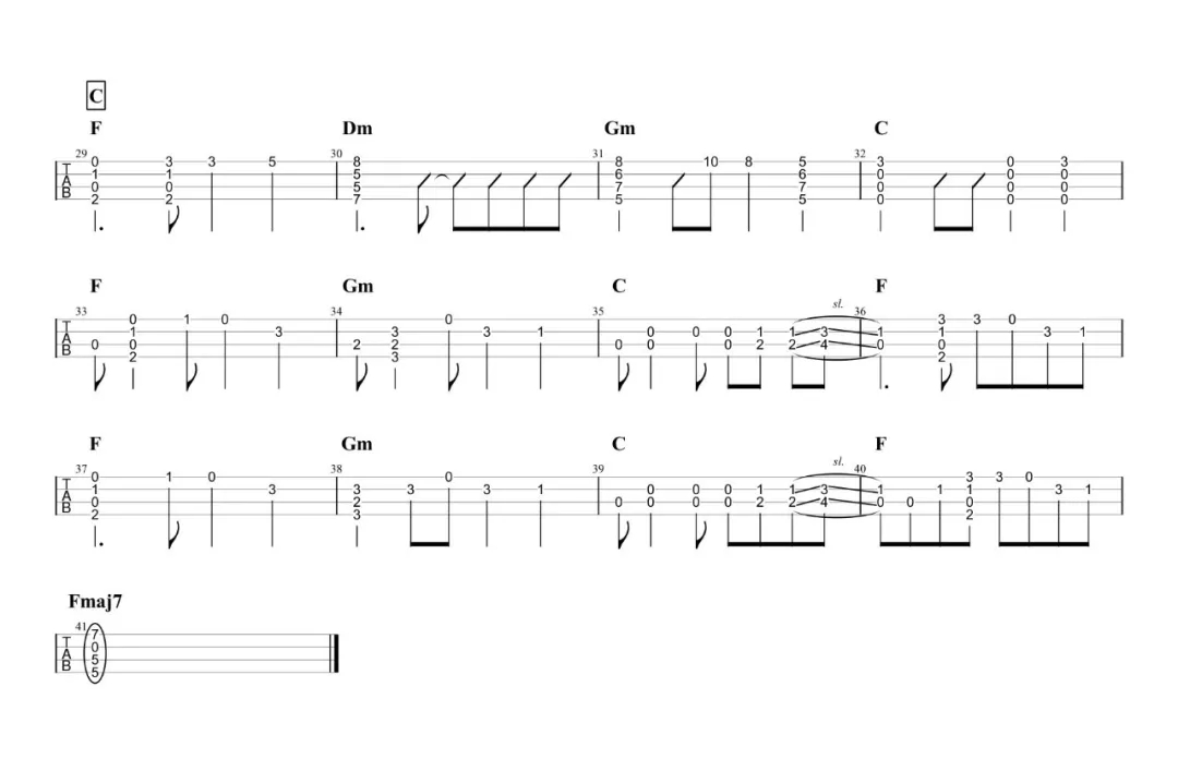 《花心》ukulele指弹谱-名渡山遼-C大调音乐网