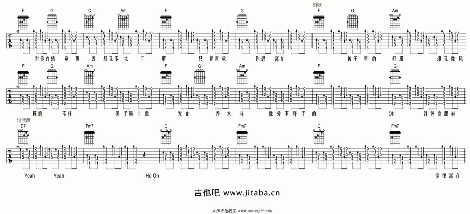 红色高跟鞋吉他谱_蔡健雅_-C大调音乐网