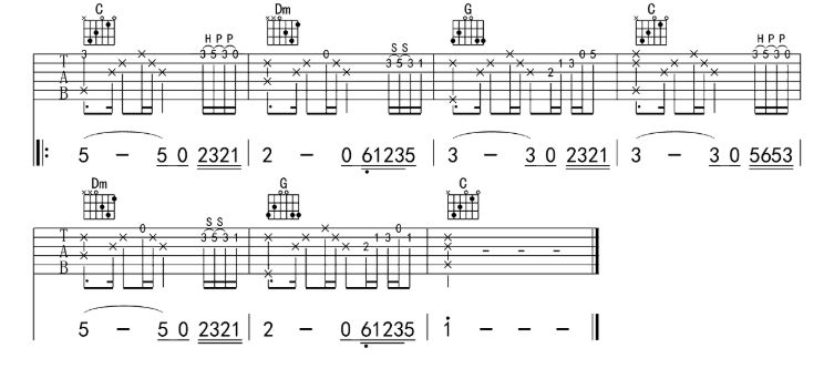 赵雷《玛丽》C调吉他谱-C大调音乐网