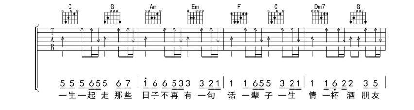 周华健《朋友》-C大调音乐网