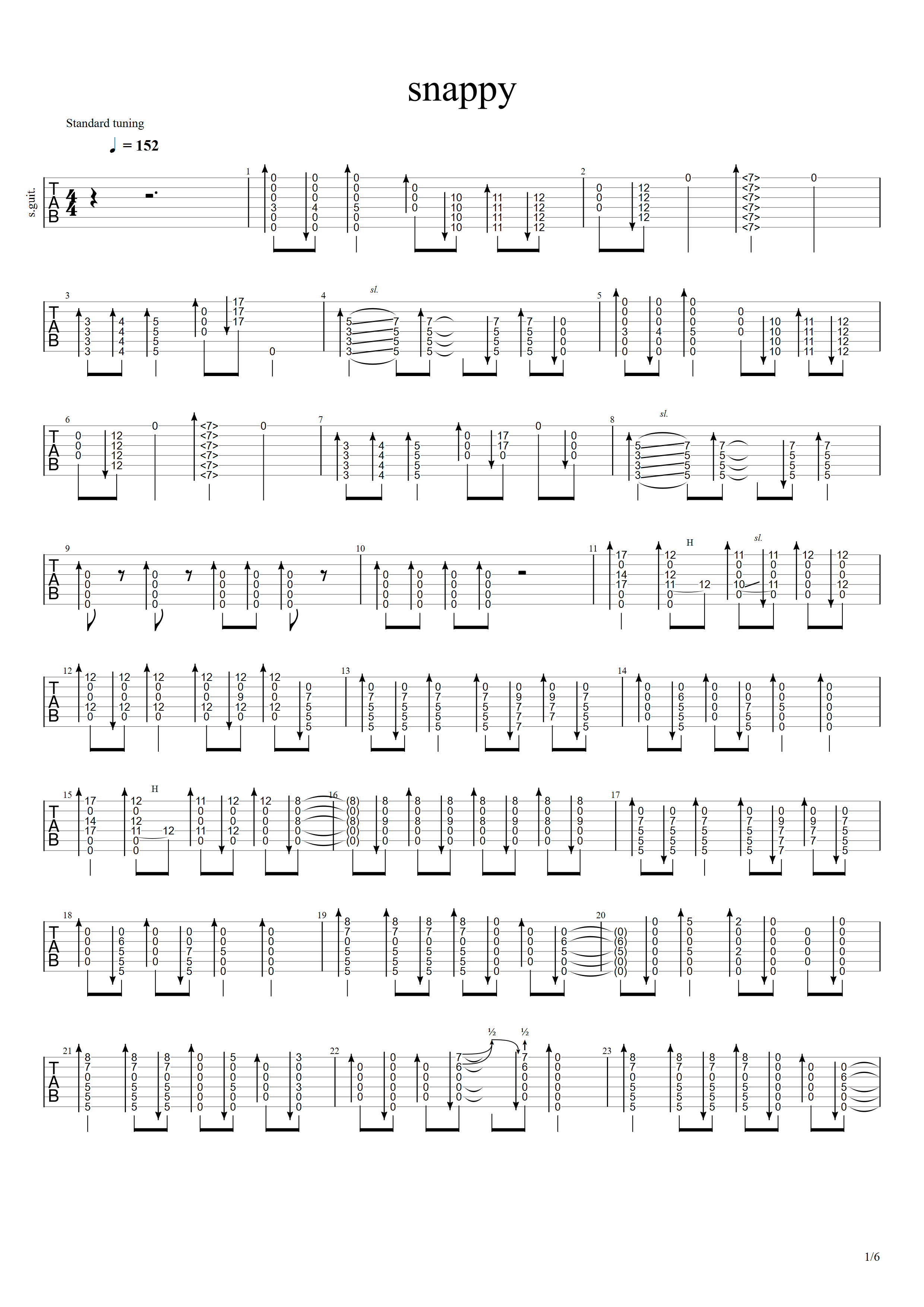 snappy（原版）-C大调音乐网