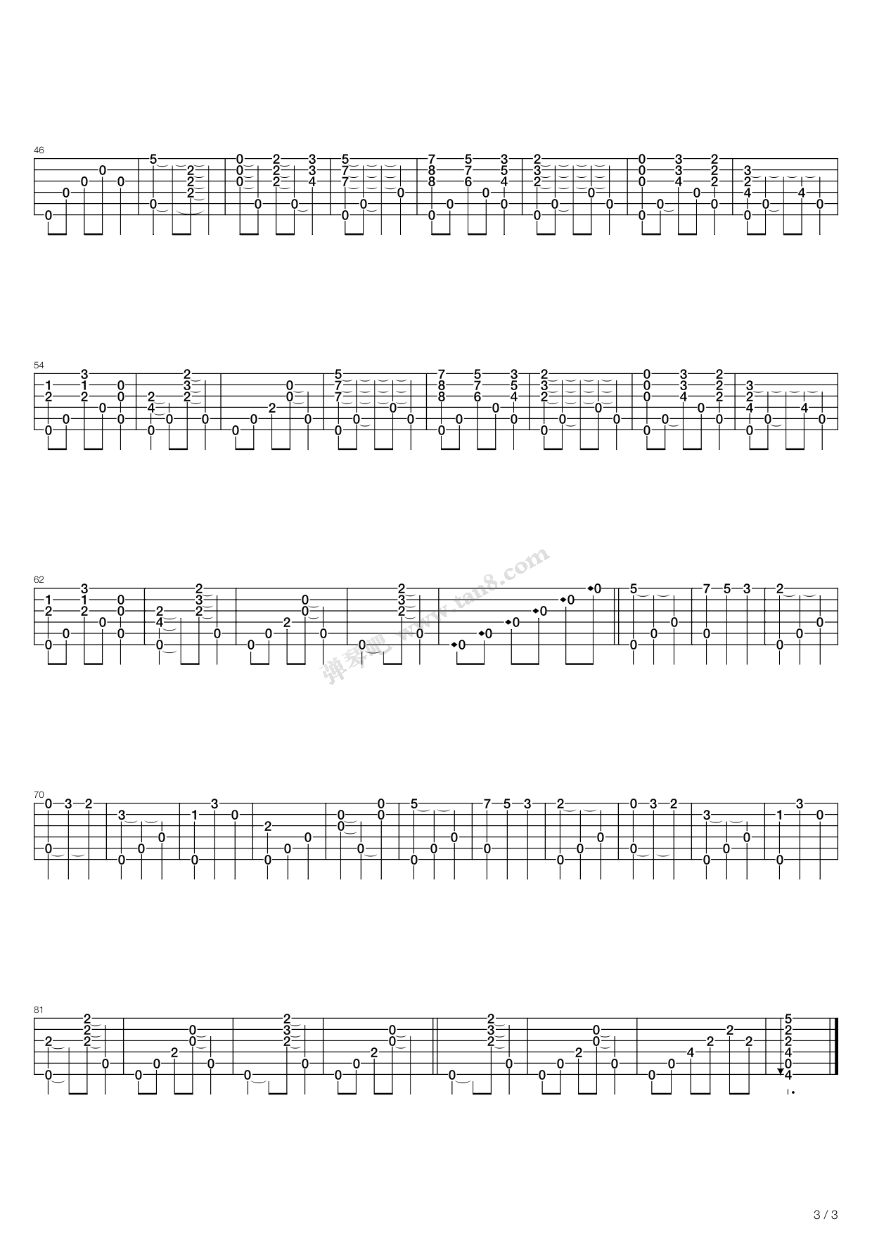 《Norwegian Wood(挪威森林)》吉他谱-C大调音乐网