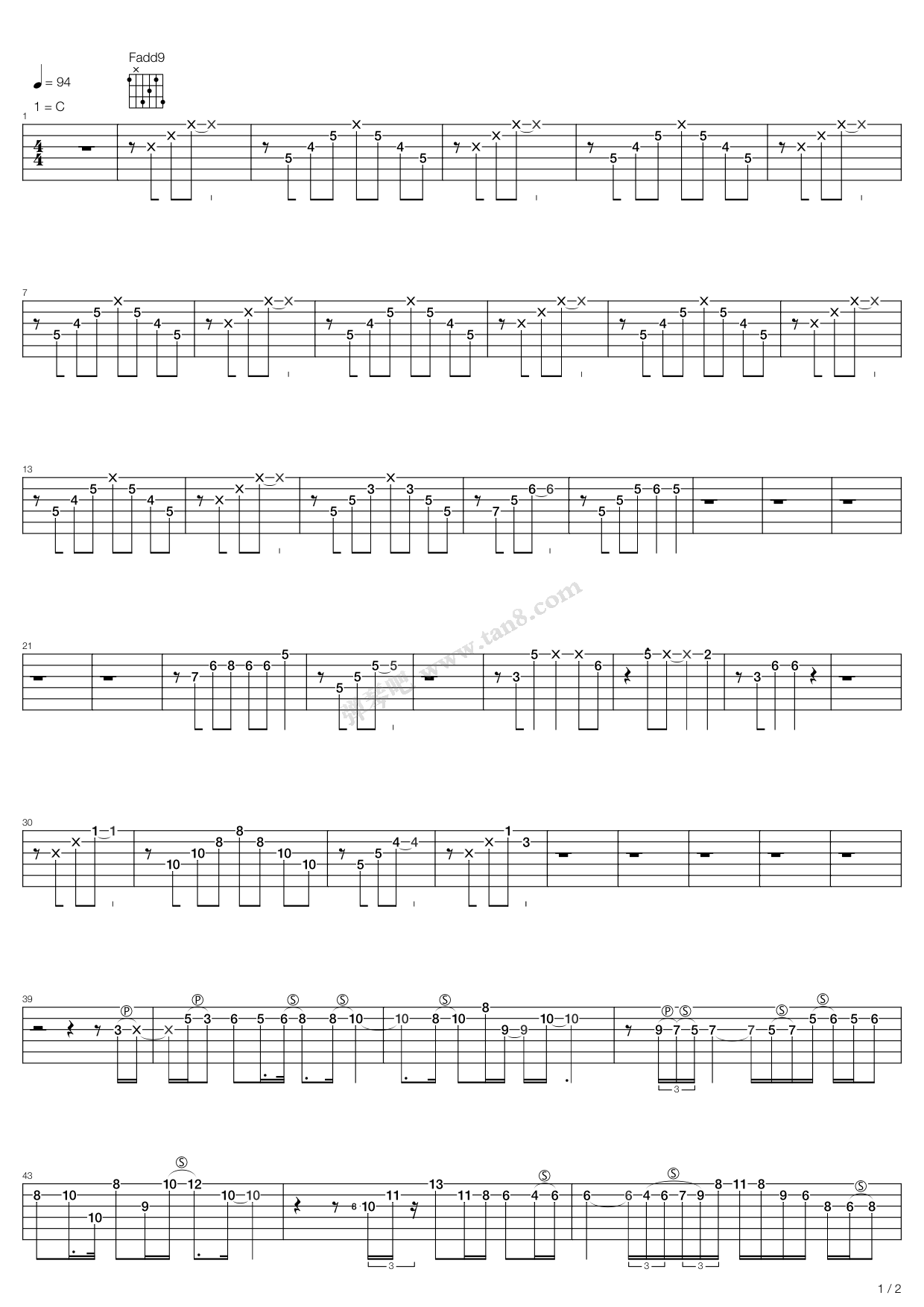 《ここにいるから》吉他谱-C大调音乐网