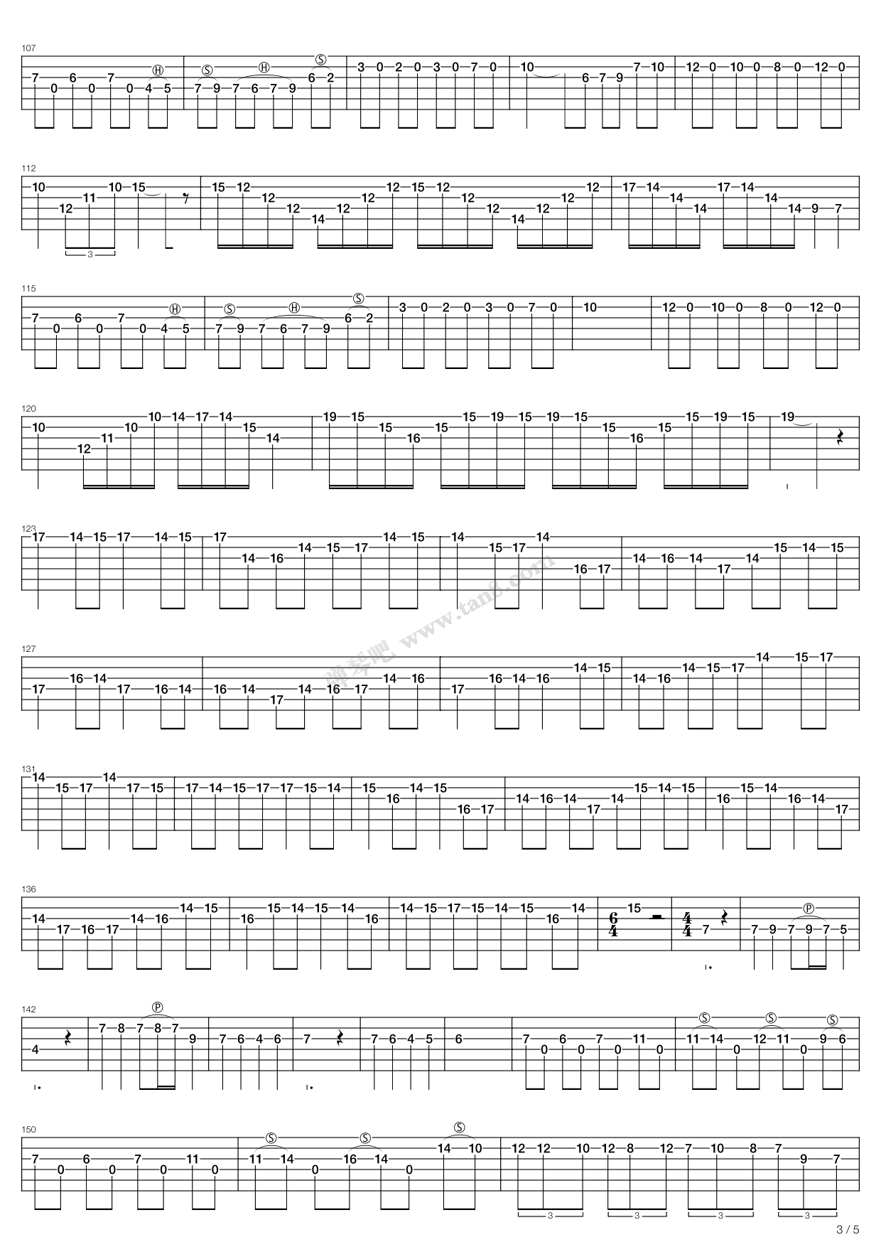 《Canon Rock(Gp4)》吉他谱-C大调音乐网