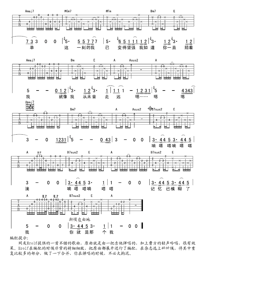 《纪念册》吉他谱-C大调音乐网