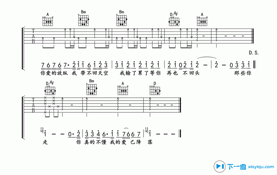 《那些你很冒险的梦吉他谱(六线谱)D调_林俊杰》吉他谱-C大调音乐网