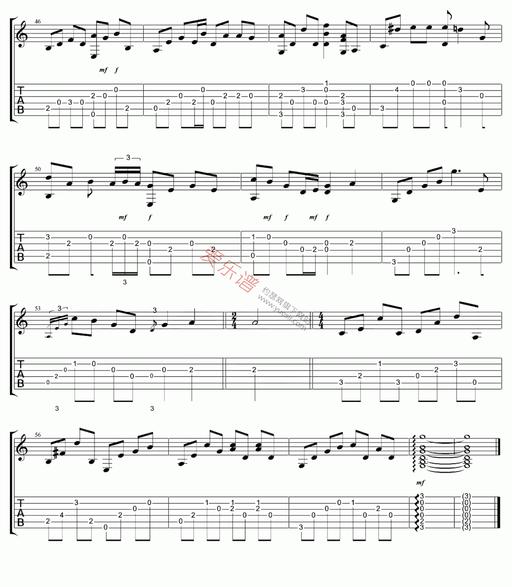 《张学友《我真的受伤了(指弹版)》》吉他谱-C大调音乐网